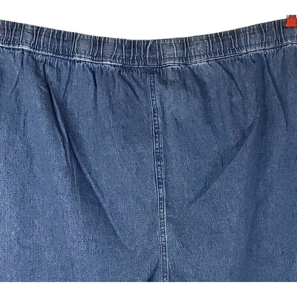 Palm Grove Womens Cropped Jeans Size 3X Palm Tree Embroidery Drawstring 44x19.5‎ - Picture 4 of 7